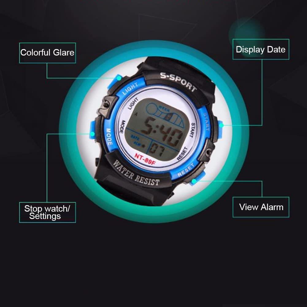 7 Light Childrens Girls & Boys Sports Light Digital Waterproof assorted stlyes and colour's varied watch