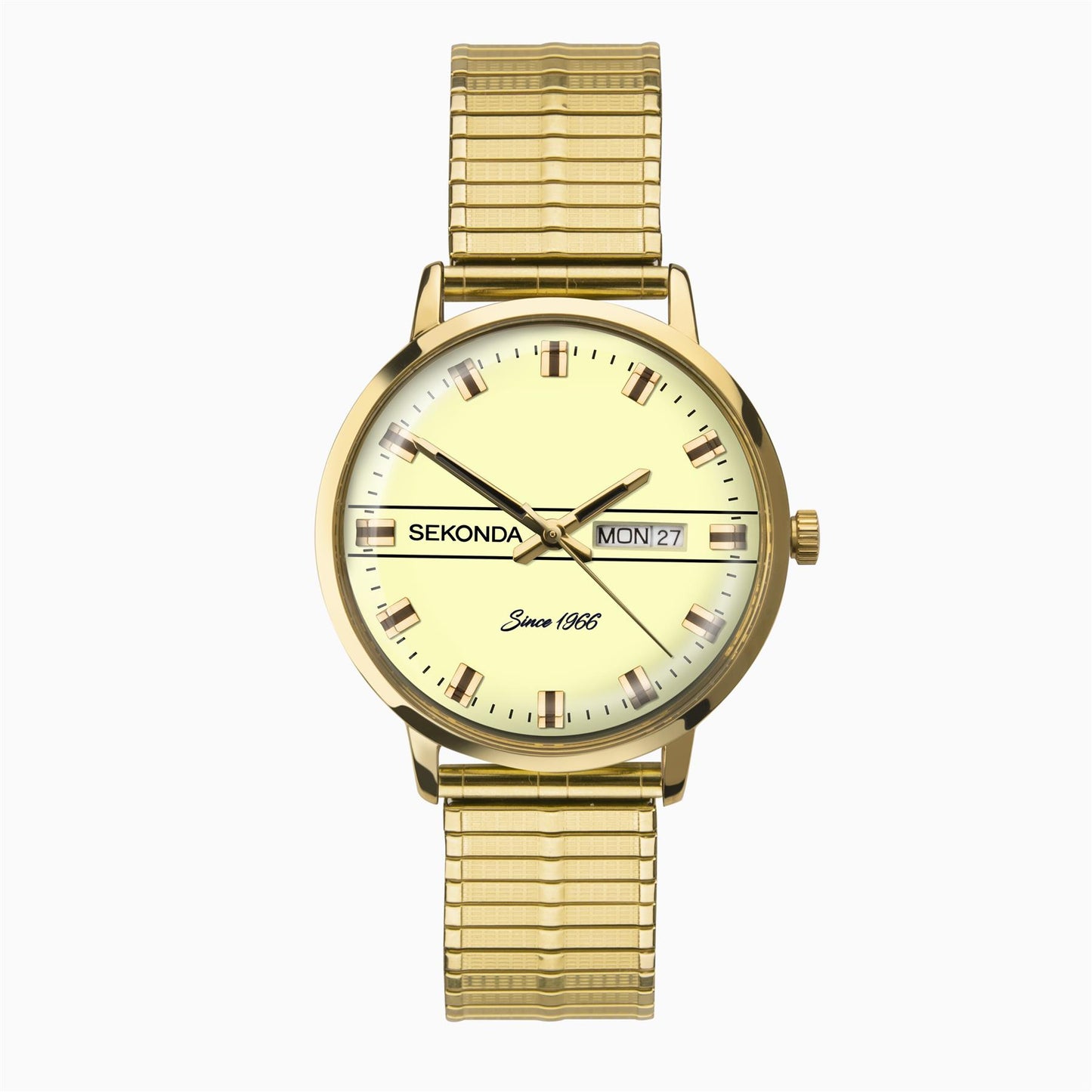 Sekonda Mens Gold Case & Stainless Steel Bracelet with Cream Dial watch1952