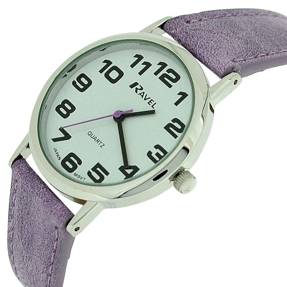 Ravel Unisex Gents/Ladies Classic Big Dial Leather Strap Watch R0105.13U Available Multiple Colour