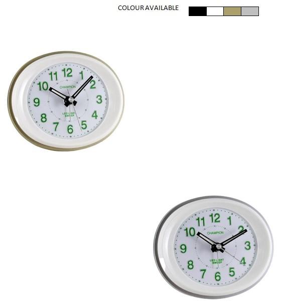 Champion Silent Sweep Alarm Clock MF888 Available Multiple Colour