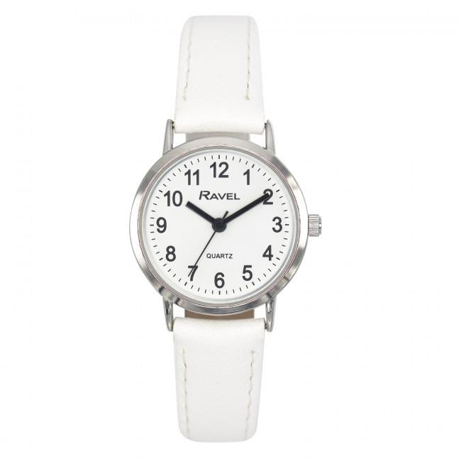 Ravel Ladies Basic Fox Leather Strap Watch R0129L Available Multiple Colour