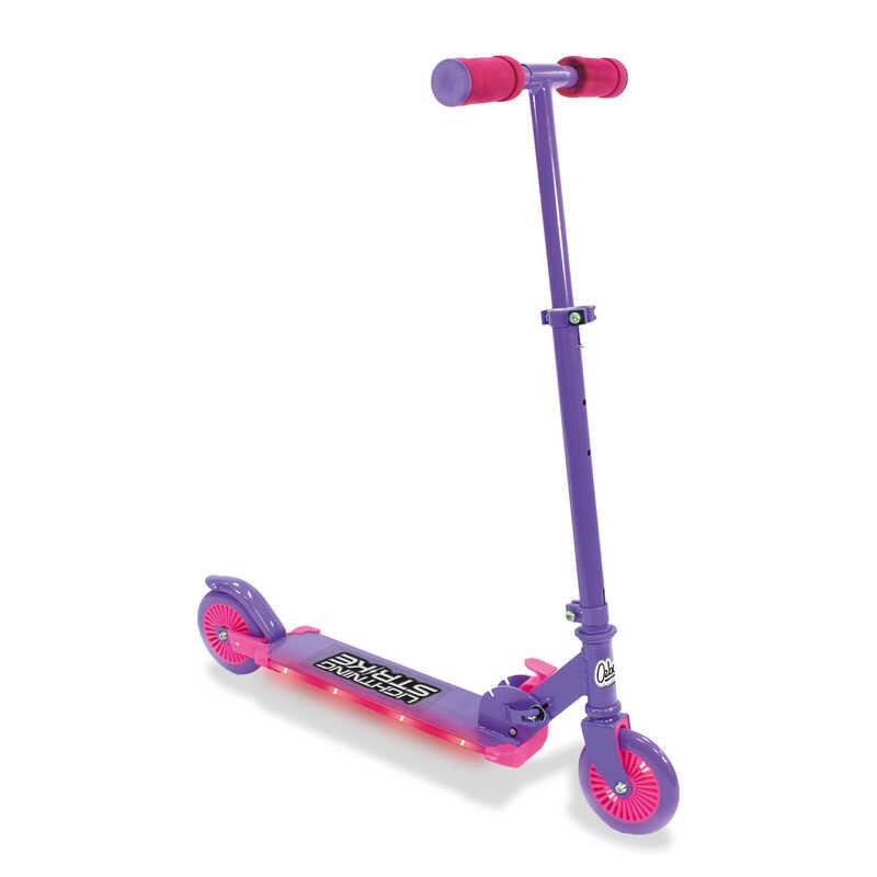 Ozbozz Lightning strike TX Scooter Kids Folding 2 Wheel Girls Pink & Purple