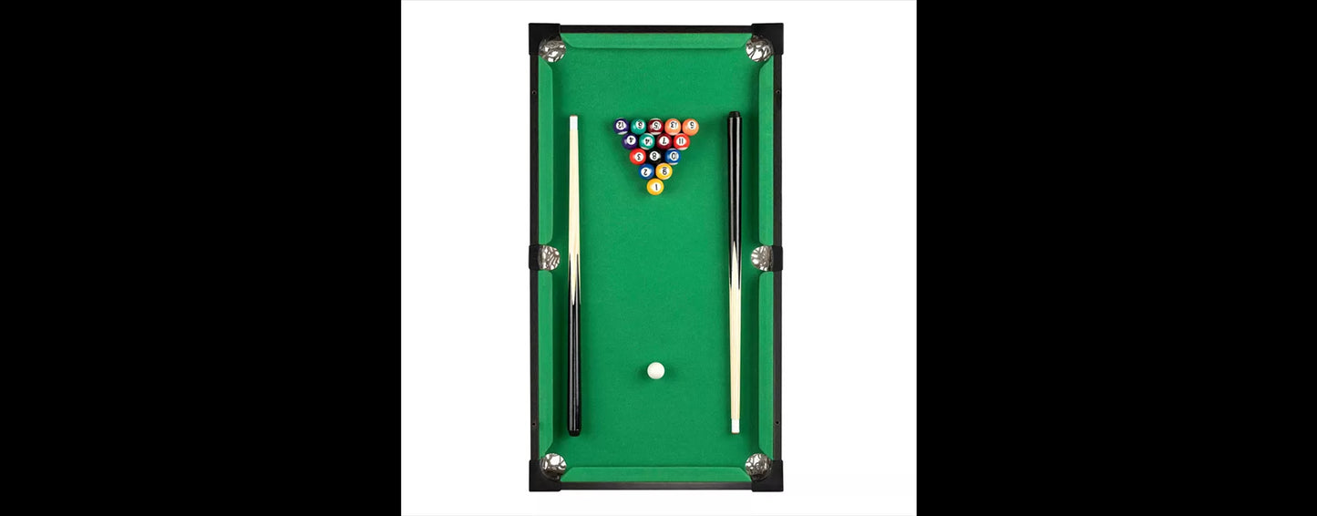 Power Play 4-In-1 Stand Up Games Table 27 Inch - Dark Brown
