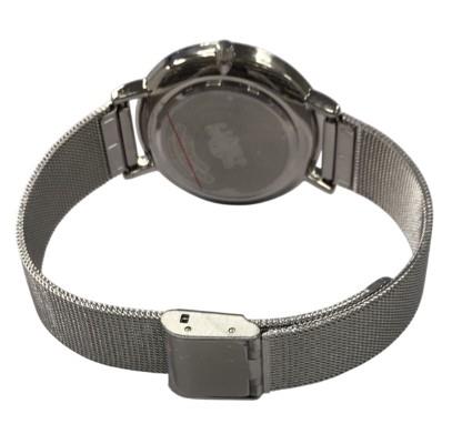 Limit Ladies Fashion Dated Blue Dial Silver Plated Mesh Bracelet Watch 60186