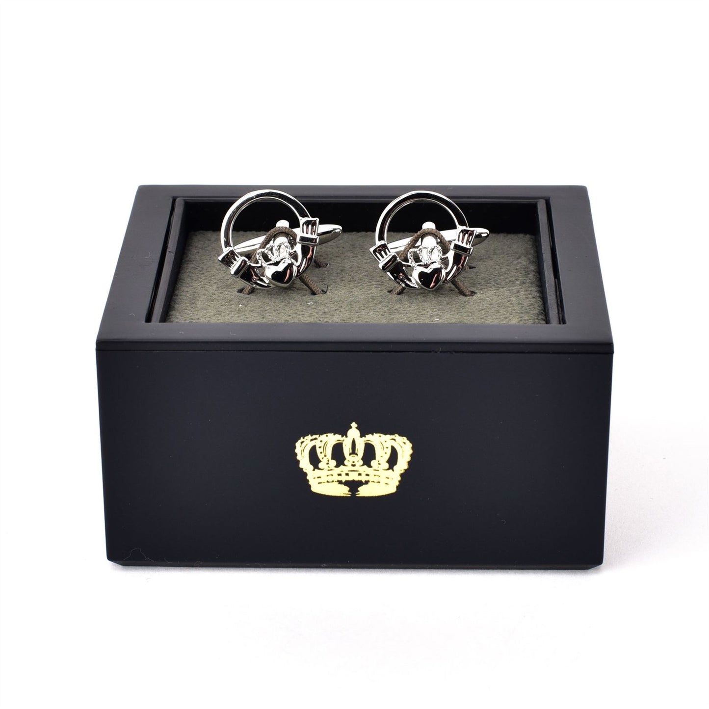 Harvey Makin Metal Plated Claddagh Cufflinks