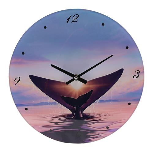 Hometime Glass Wall Clock 30cm Available Multiple Design