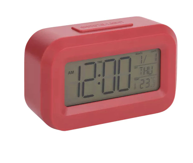 Widdop Brights Travel Digital Alarm Clock Available Multiple Colour