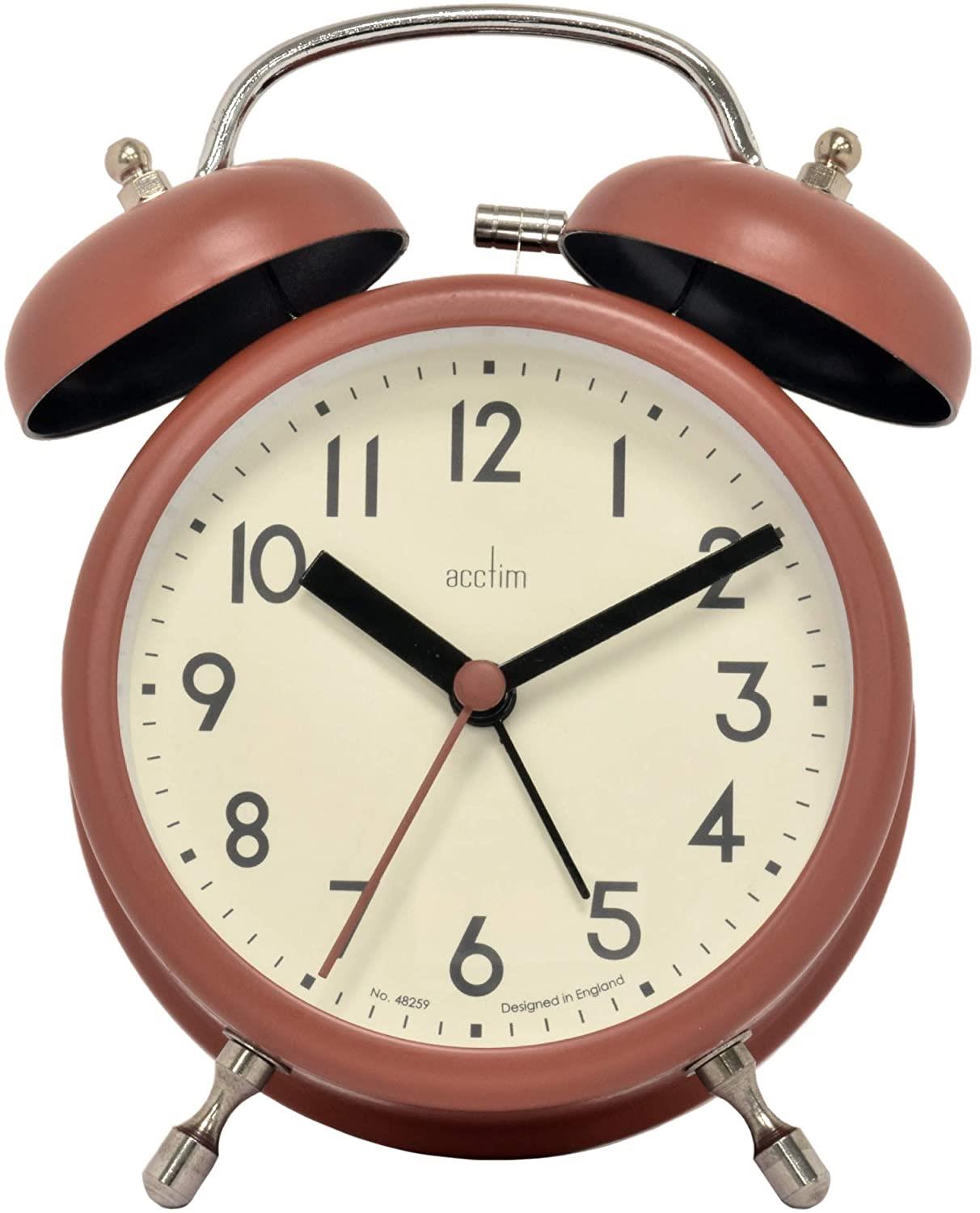 Acctim Hardwick Double Bell Alarm Clock  1612 - Available Multiple colour