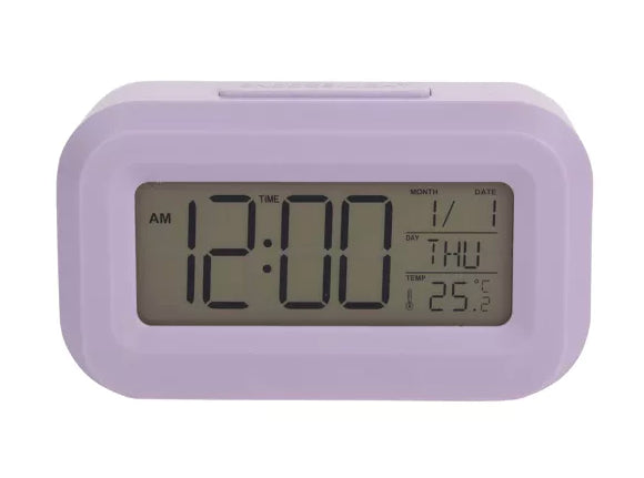 Widdop Brights Travel Digital Alarm Clock Available Multiple Colour