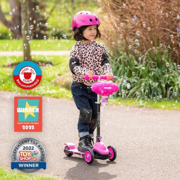 Xootz Bubble Go Foldable Tri-Scooter - Pink