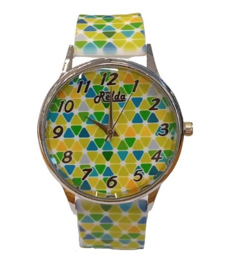 Relda Ladies Analogue Silicone Strap Watch RELLDS Available Multiple Colour