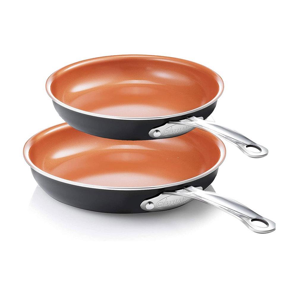 Gotham Steel Diamond 8.5/9.5 Inch Fry Pan Twin Pack - Copper