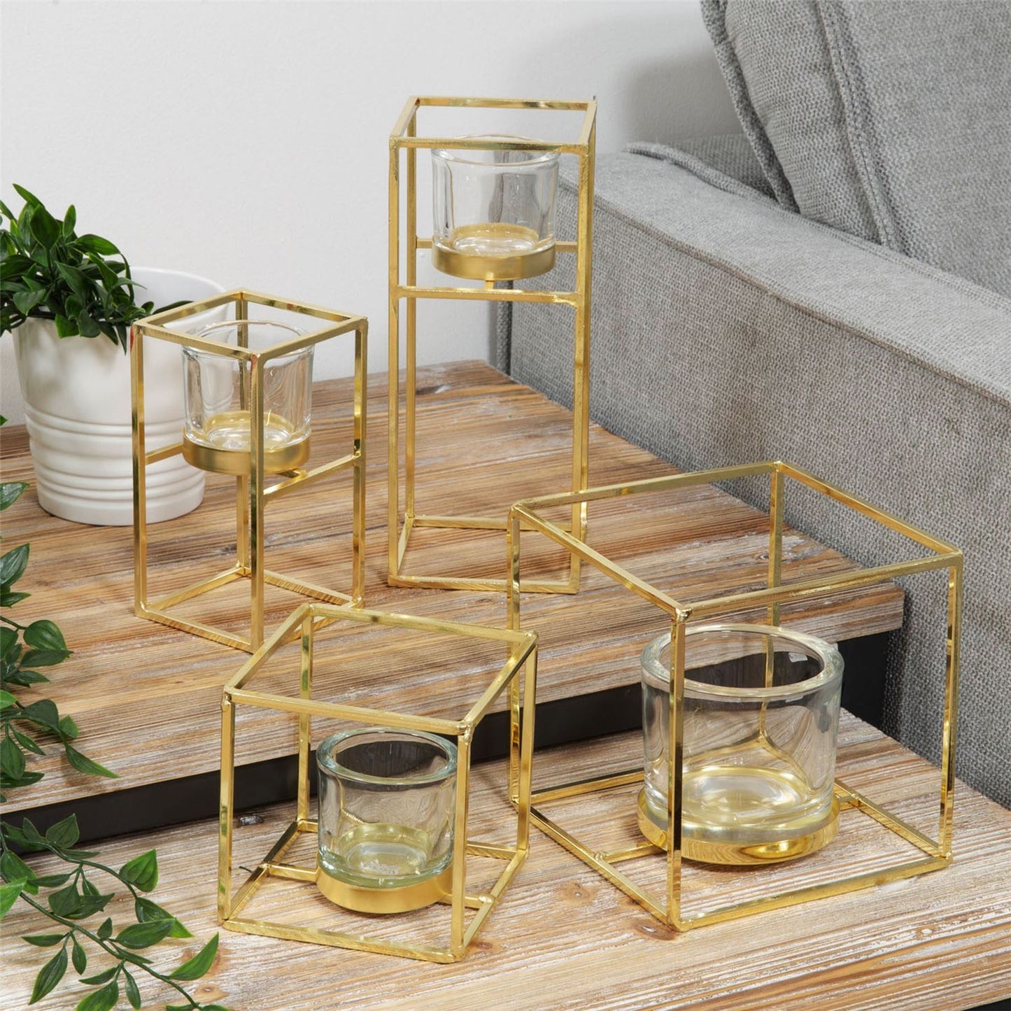 Hestia Set of 2 Tea Light Holders in Frames
