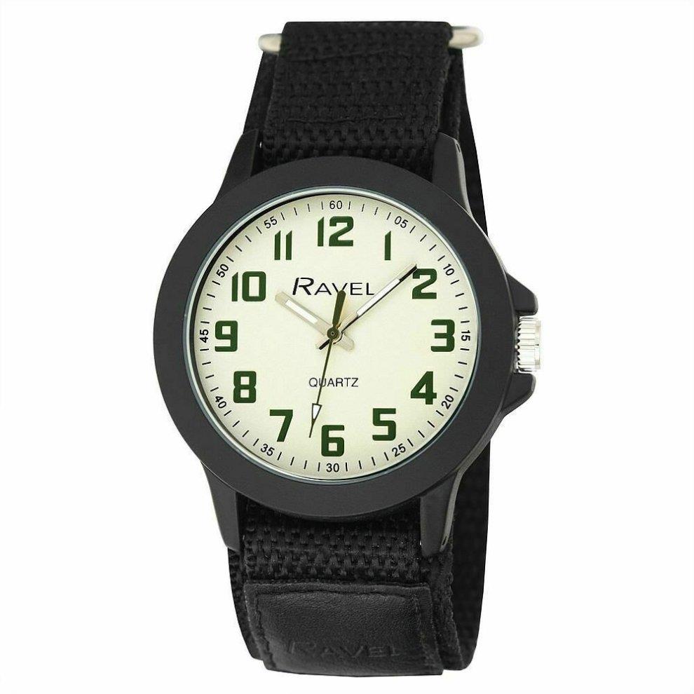 Ravel Men Sports Case Arabic Dial Velcro Nylon Strap Watch R1601.65