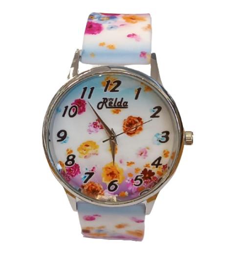 Relda Ladies Analogue Silicone Strap Watch RELLDS Available Multiple Colour