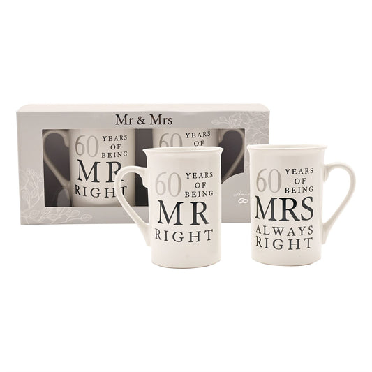 Amore Gift Set - 60 Years Of Mr Right/Mrs Always Right
