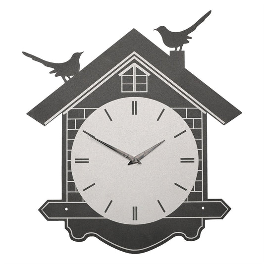 Wm Widdop House Silhouette Wall Clock 36cm