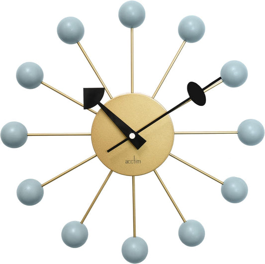 Acctim Meta Spoke with Haze Coloured Balls 33cm Wall Clock 29209