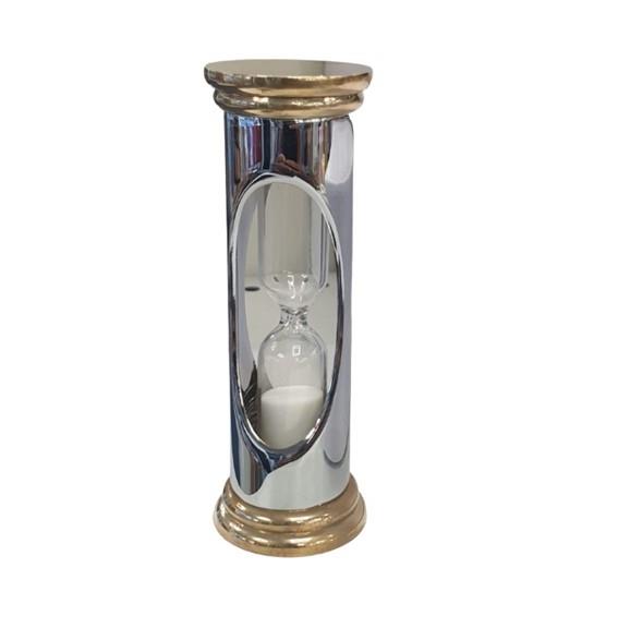 Miniature Clock Two Tone Plated Mini Sand Timer Solid Brass IMP803TT