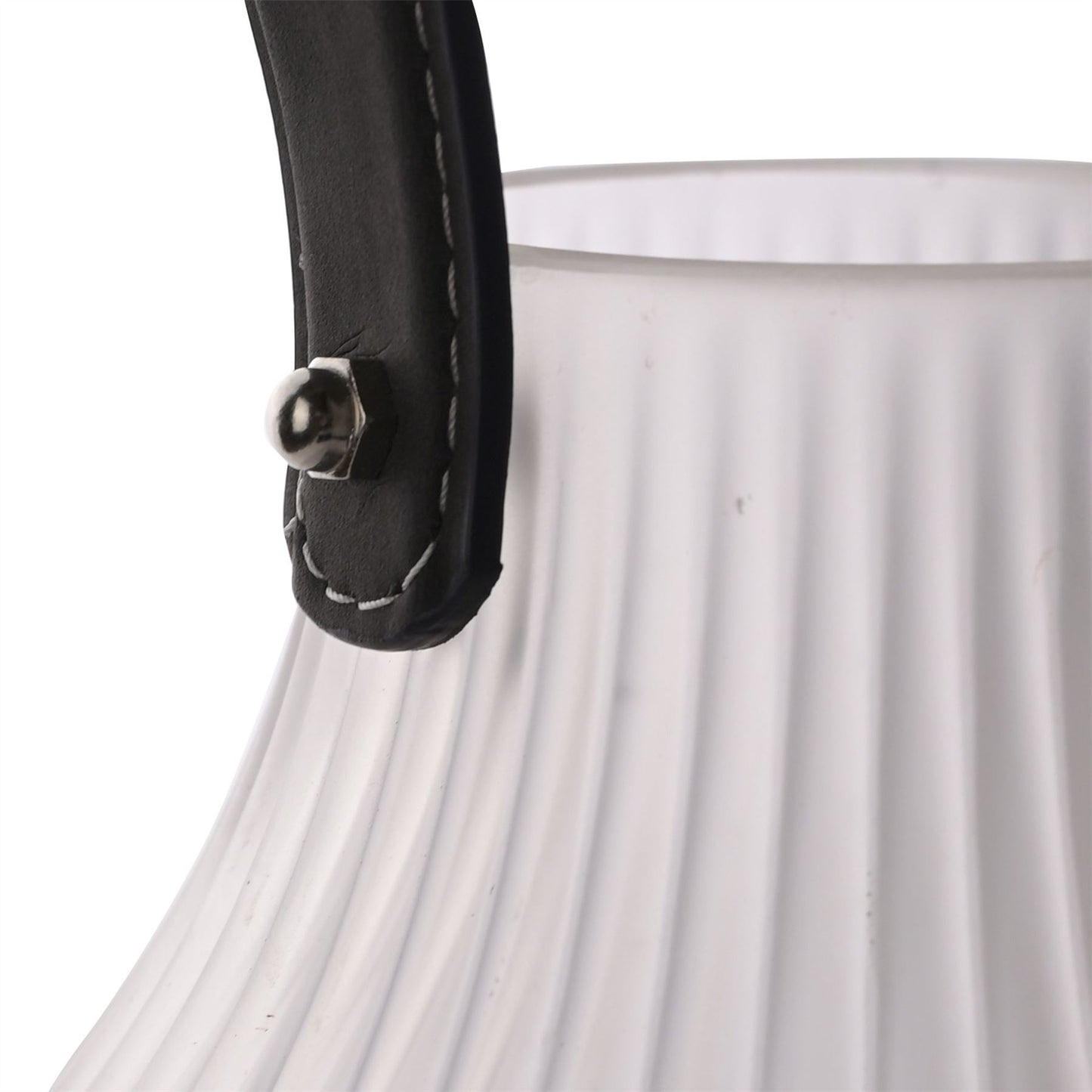Hestia Battery Operated Portable Lantern Frosted White 15cm x 20cm