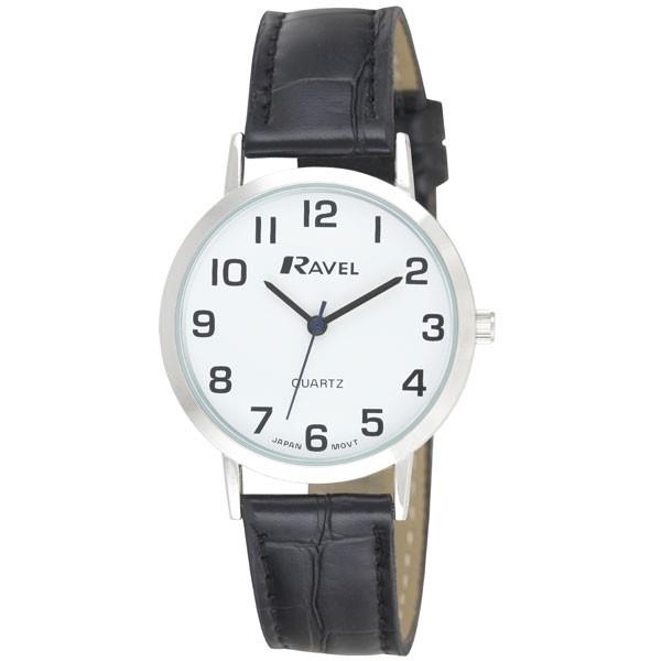 Ravel Mens Basic Leather Strap Watch R0102M Available Multiple Colour