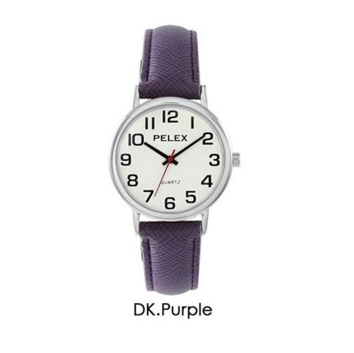 Pelex Mens / Ladies Big Dial Coloured Leather Strap Quartz Watch PLX-048 Available Multiple Colour