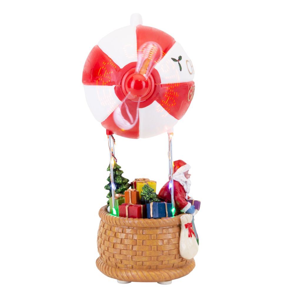 LED Light Up Hot Air Balloon with Rotating Wings 11"