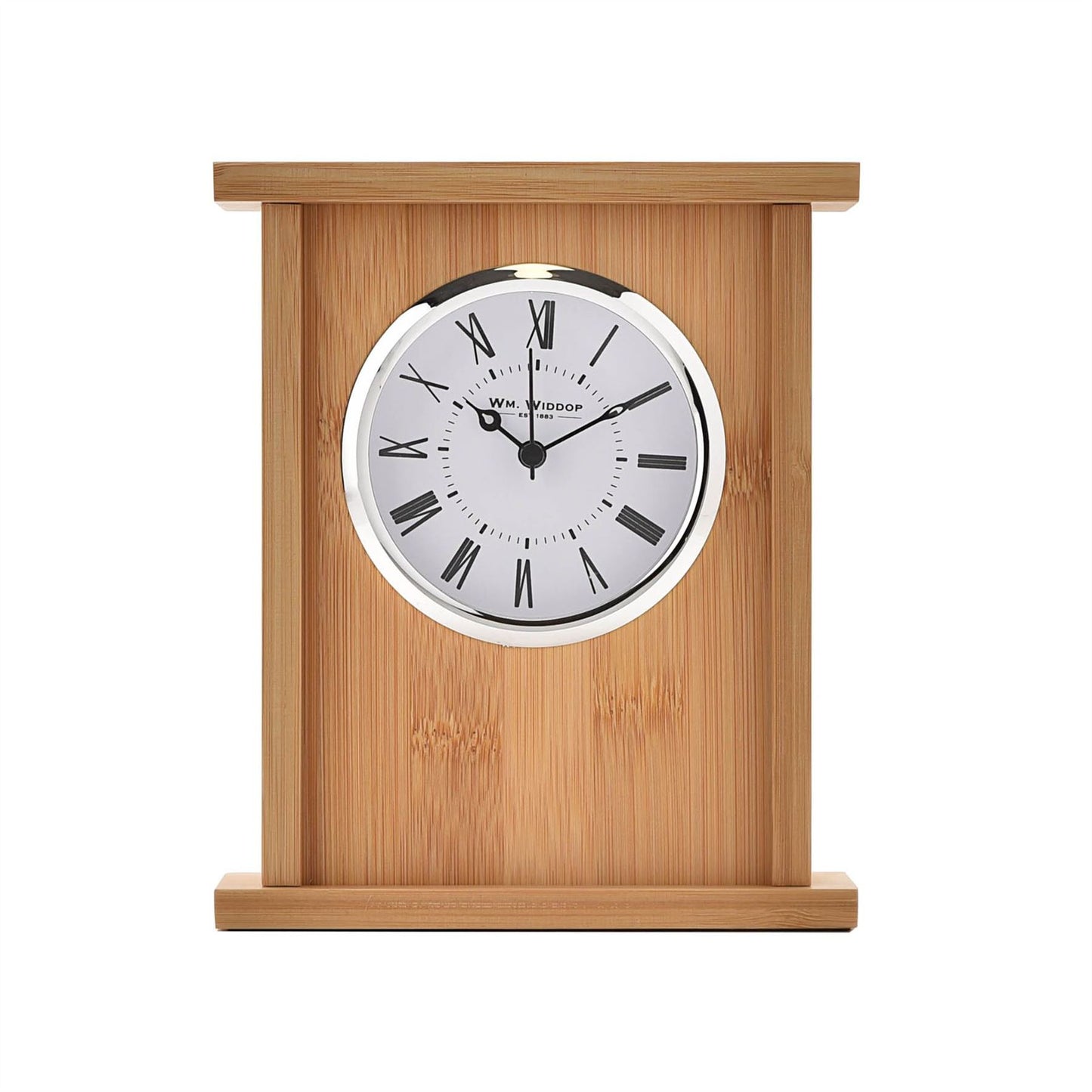 Wm.Widdop Bamboo Wood Mantel Clock