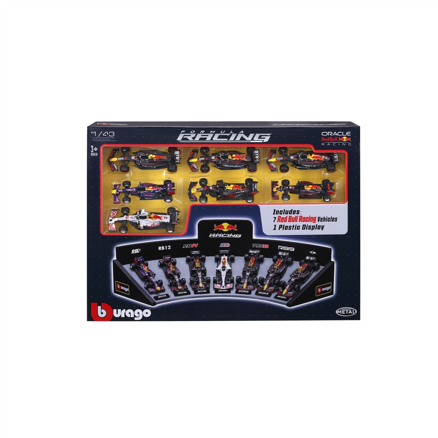 1:43 F1 Red Bull Racing Deluxe Gift Set With Display Stand - Diecast Model car Collectables