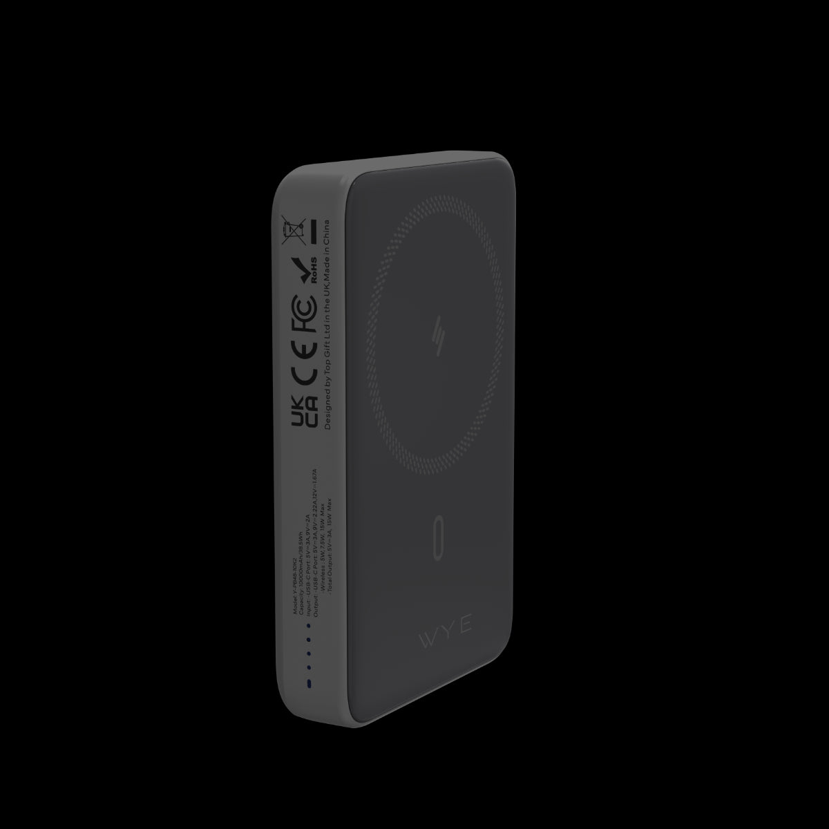 Wye Magnetic Wireless Power Bank Black