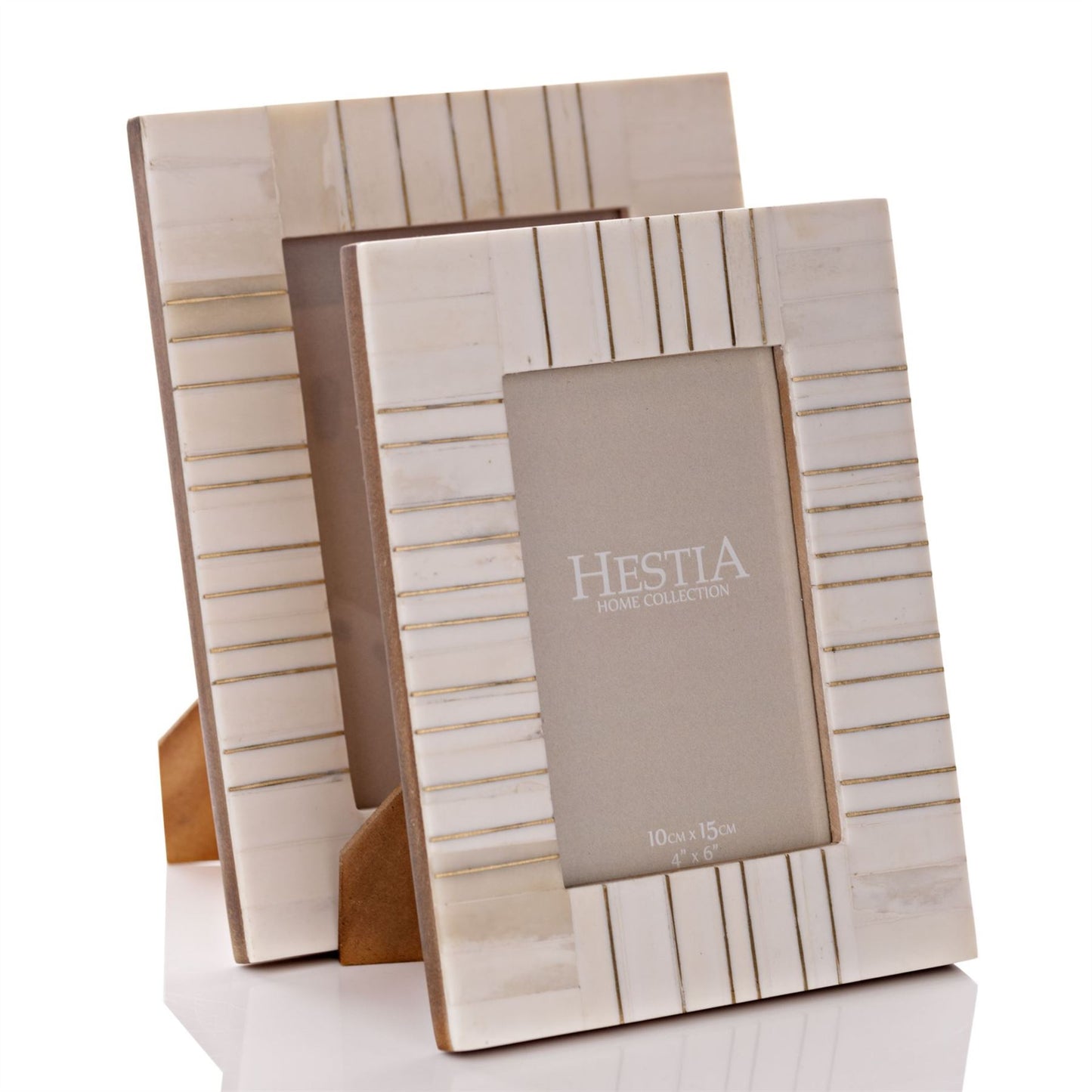 Hestia Bone Design Brass Inlay Photo Frame 5" x 7"