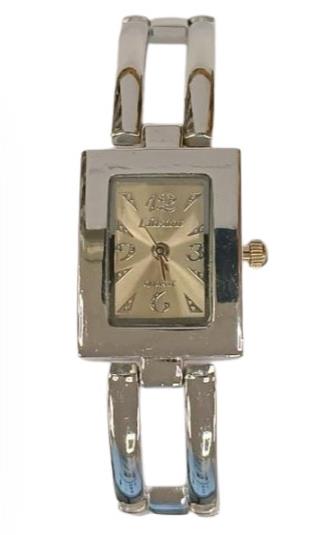 Luisant Ladies Fashion Square Silver Dial Silver Steel Bracelet Strap Watch - CLEARANCE NEEDS RE-BATTERY