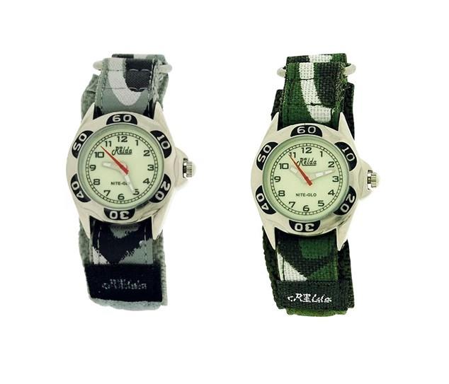 Relda Childrens Boy Nite-Glo Luminous Dial Camouflage Army Easy Fasten Watch Available Multiple Colour
