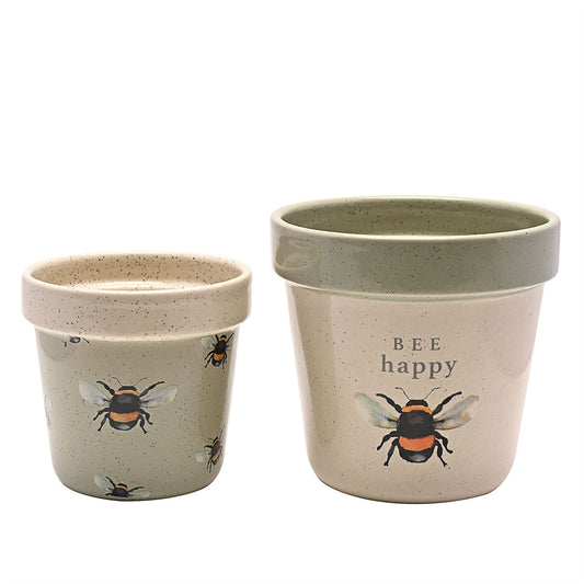 Country Living Set of 2 Planters - Bees