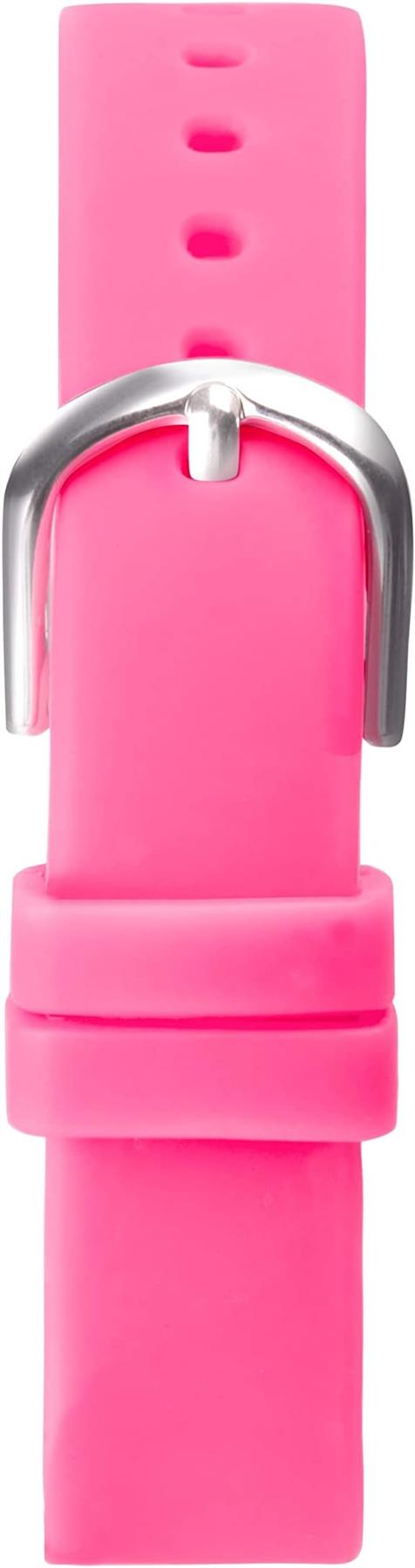 Limit Girls Analogue 100M Water Resistant, White Dial, Pink Silicone Strap Watch