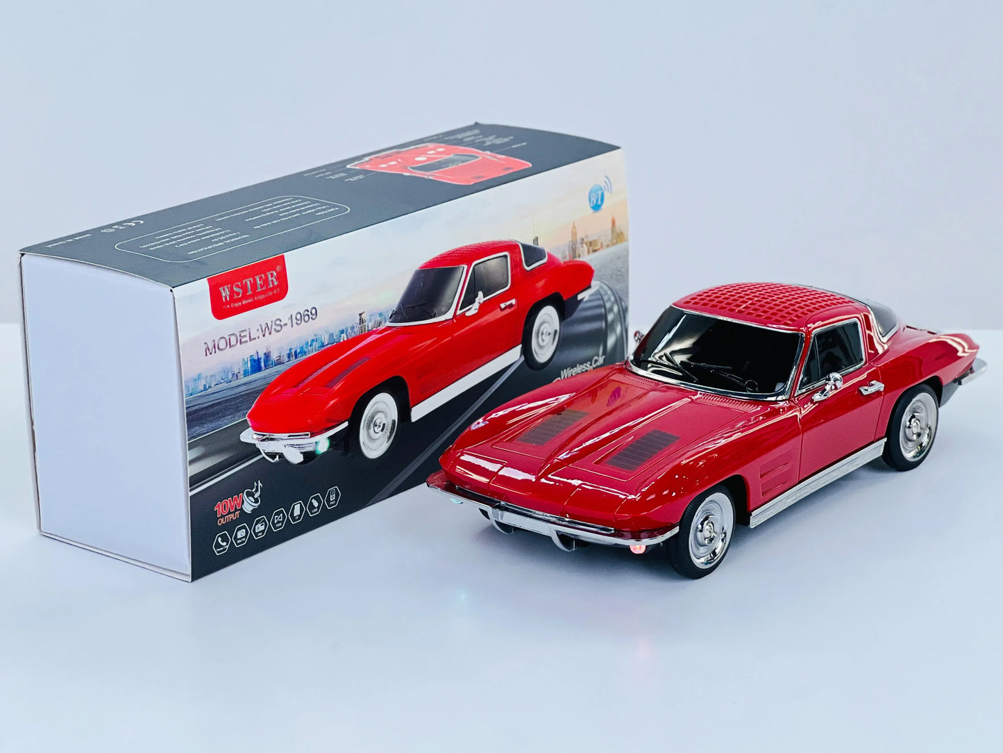 WSTER Wireless Bluetooth Car Speaker with TF/USB/FM - 1969