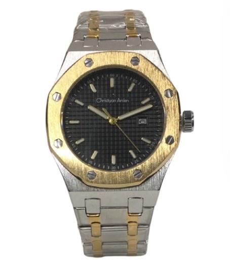 Christyan Arden Mens Fashion Octagon Dated Dial Analogue Bracelet Strap Watch Available Multi Color (NY London)