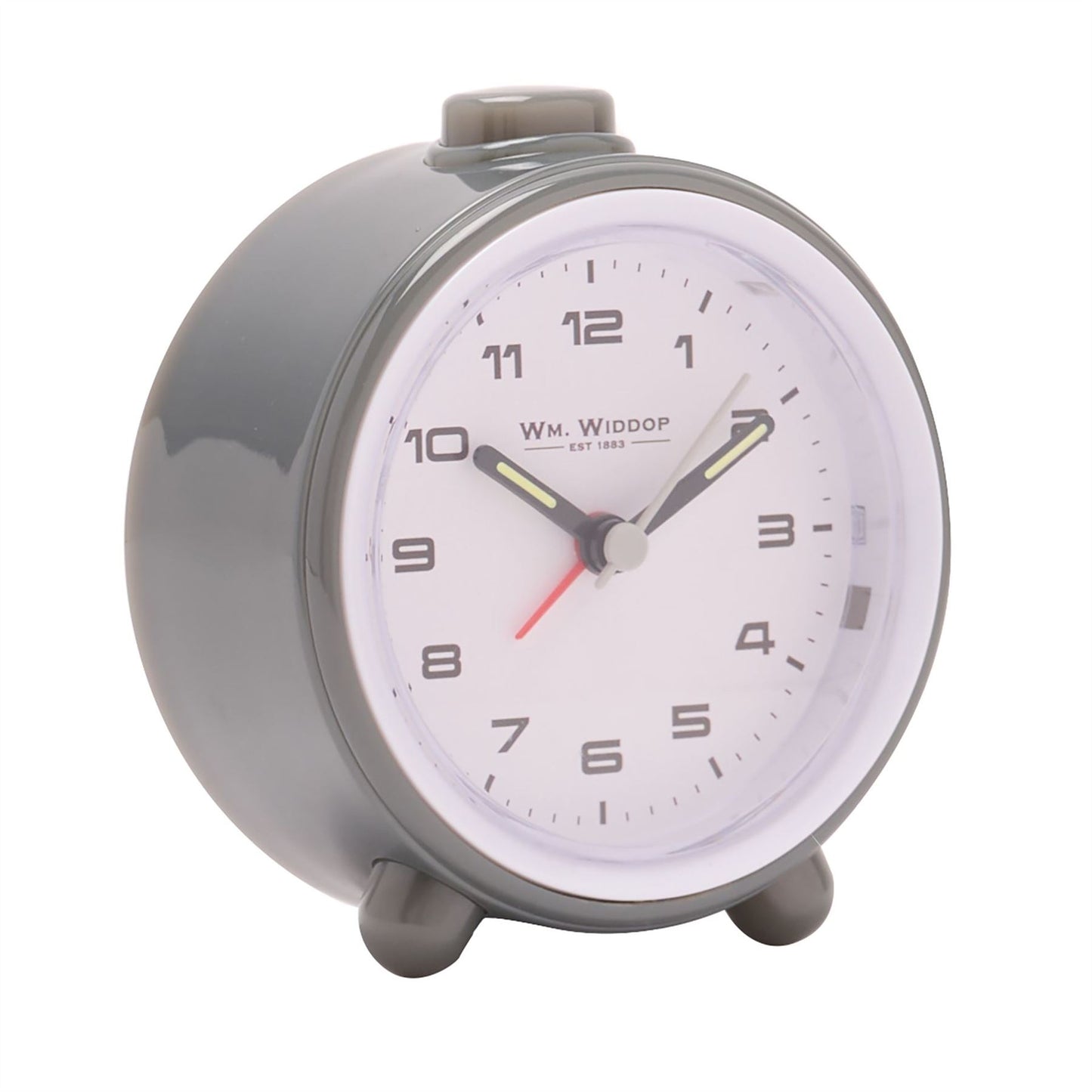 Wm.Widdop Round Alarm Clock Sweep Movement & Snooze 9511 Available Multiple Colour
