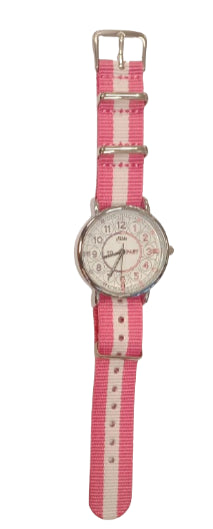 Relda Time Teacher Girls Childrens Analogue Nylon Strap Watch REL111 NEEDS BATTERY