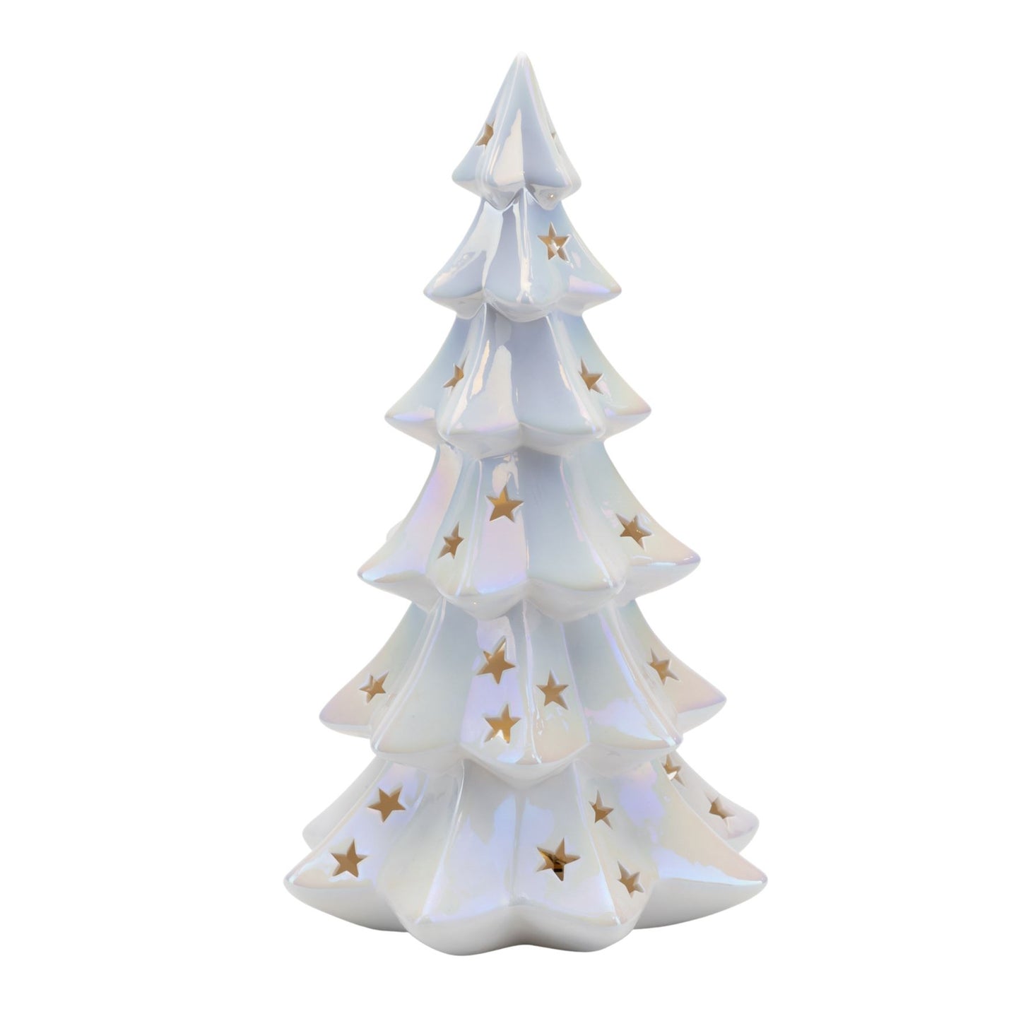 Silver Tree with LED Light 27cm