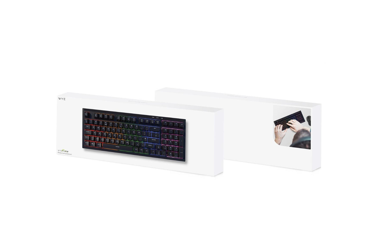 Wyeflow Wireless Gaming RGB Backlit Keyboard - Black