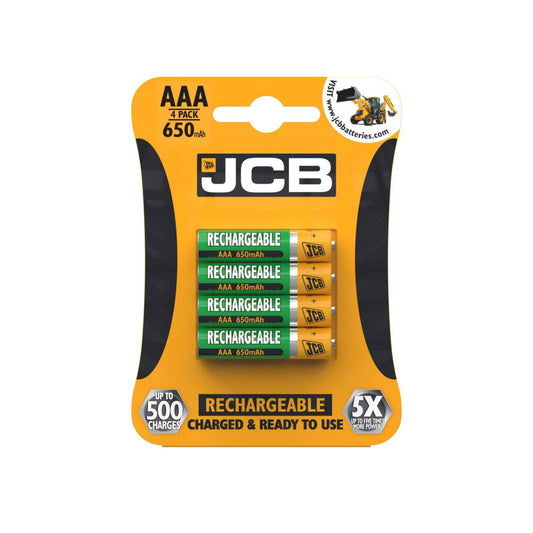 S17189 JCB AAA 650mAh Rechargeable Battery - Pack of 4