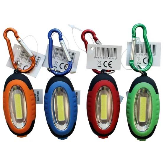 Kingavon 1w COB Keyring Torch with Carabiner Hook