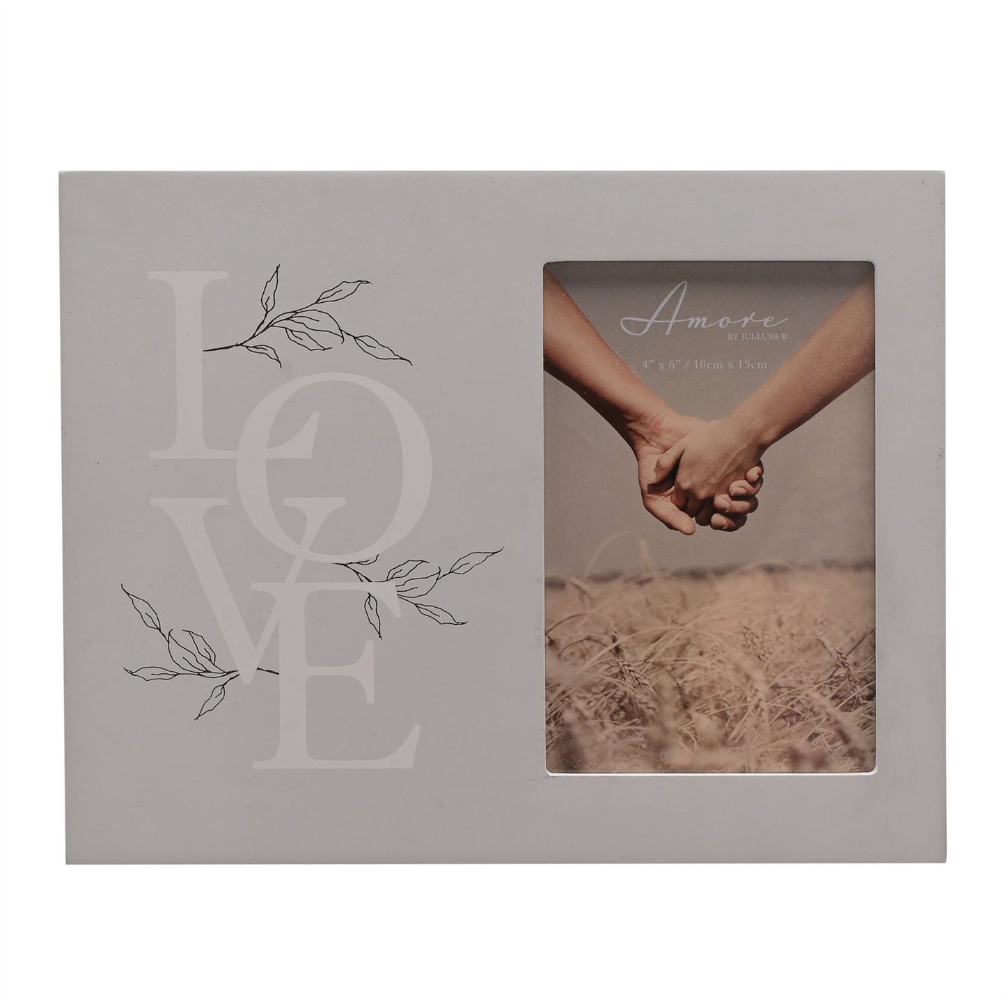 Amore Grey Photo Frame Love Letters 4" x 6"