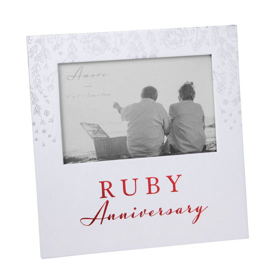 Amore Paperwrap Photo Frame Ruby Anniversary 6" x 4"