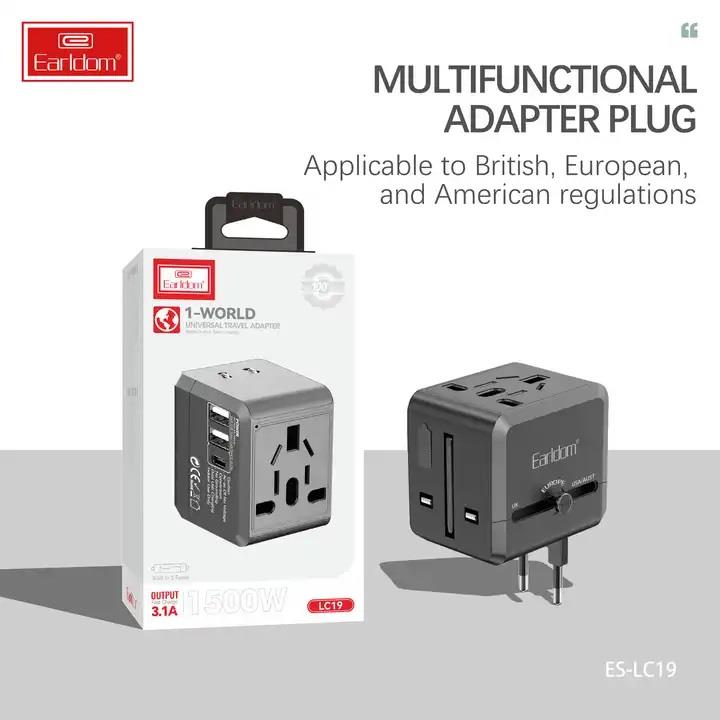 Earldom USB International Travel Adapter With Type C to USB 3.1 Adapter/Universal Travel Adapter