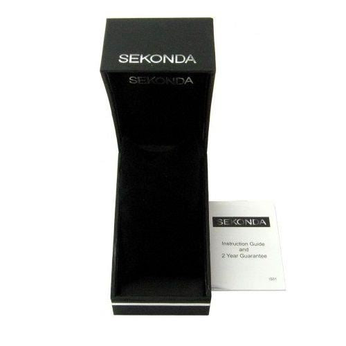 Sekonda Mens Dated Analogue Black Rubber Band Watch 3361