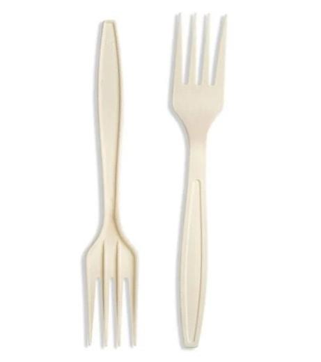 Strong Plant Starch Disposable Fork 18cm/7" (Pack of 50)