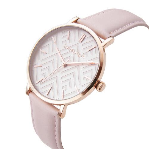 Angelique Ladies Fashion Dial Leather Strap Watch Available Multiple Design