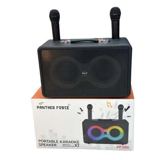 Panther Force Speaker with 2 wireless MIC & RGB LIGHT - PF306